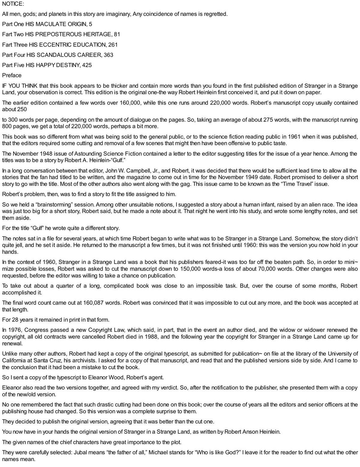 Stranger in a Strange Land (Original Version)