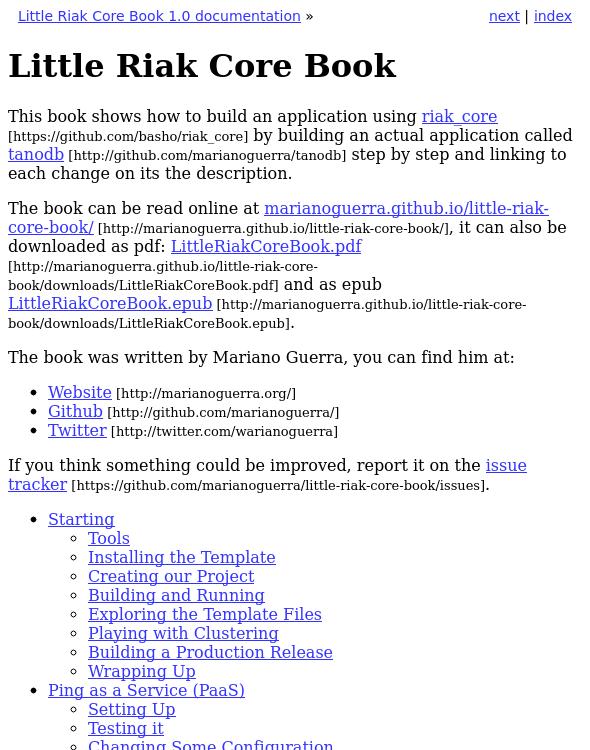 Little Riak Core Book 1.0 documentation