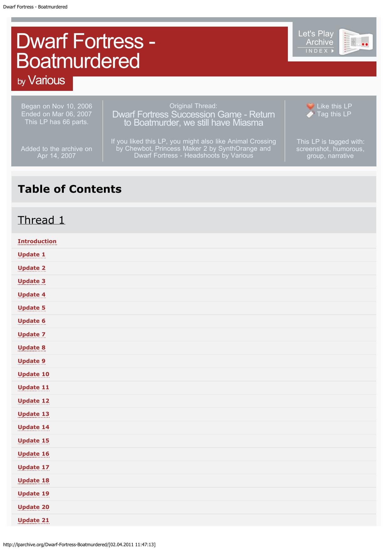 Dwarf Fortress - Boatmurdered