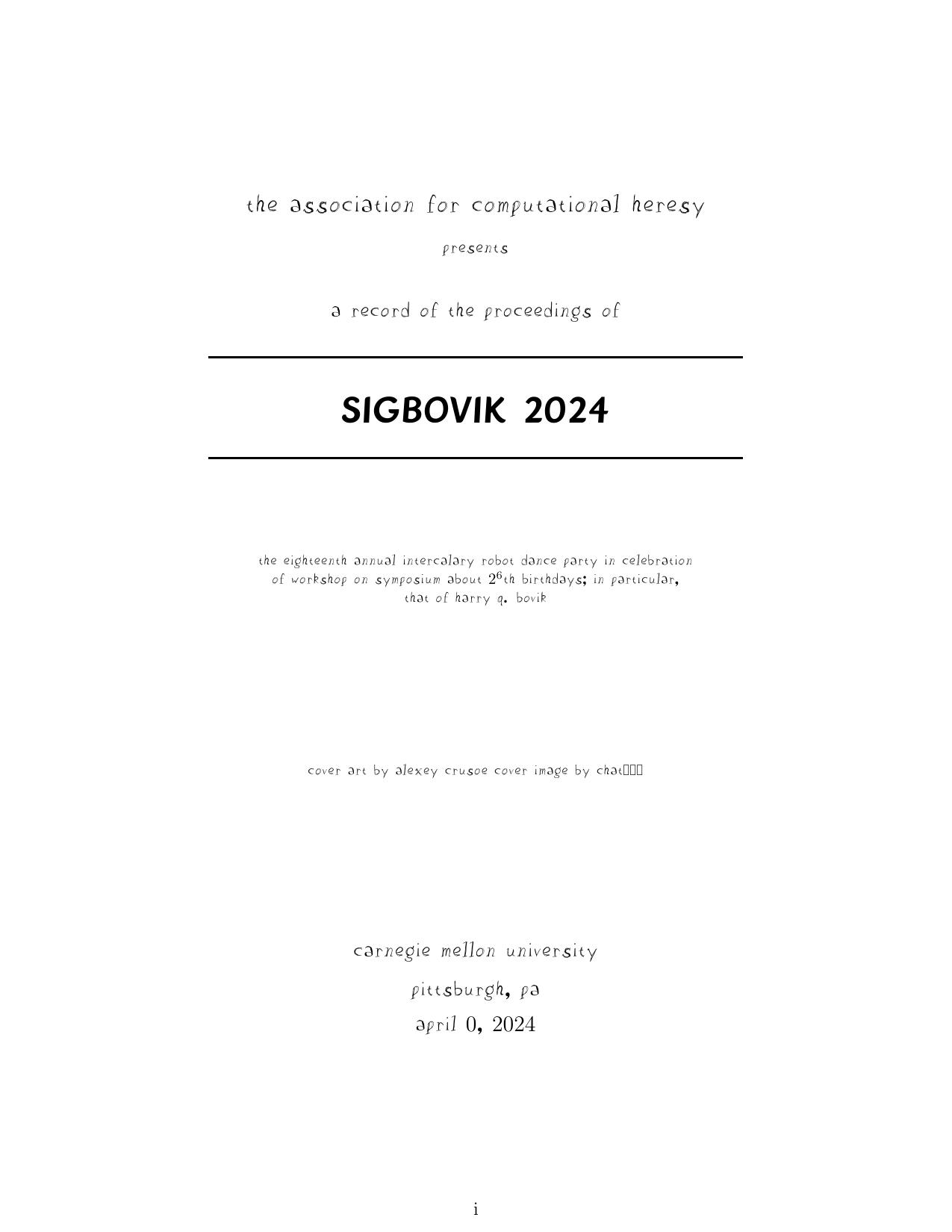 SIGBOVIK 2024