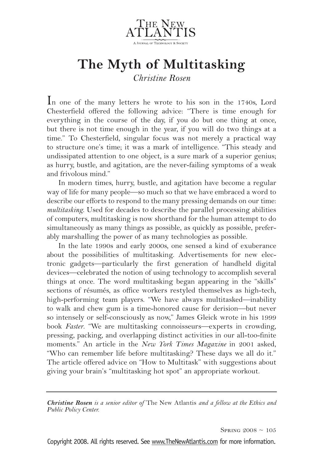 The Myth of Multitasking